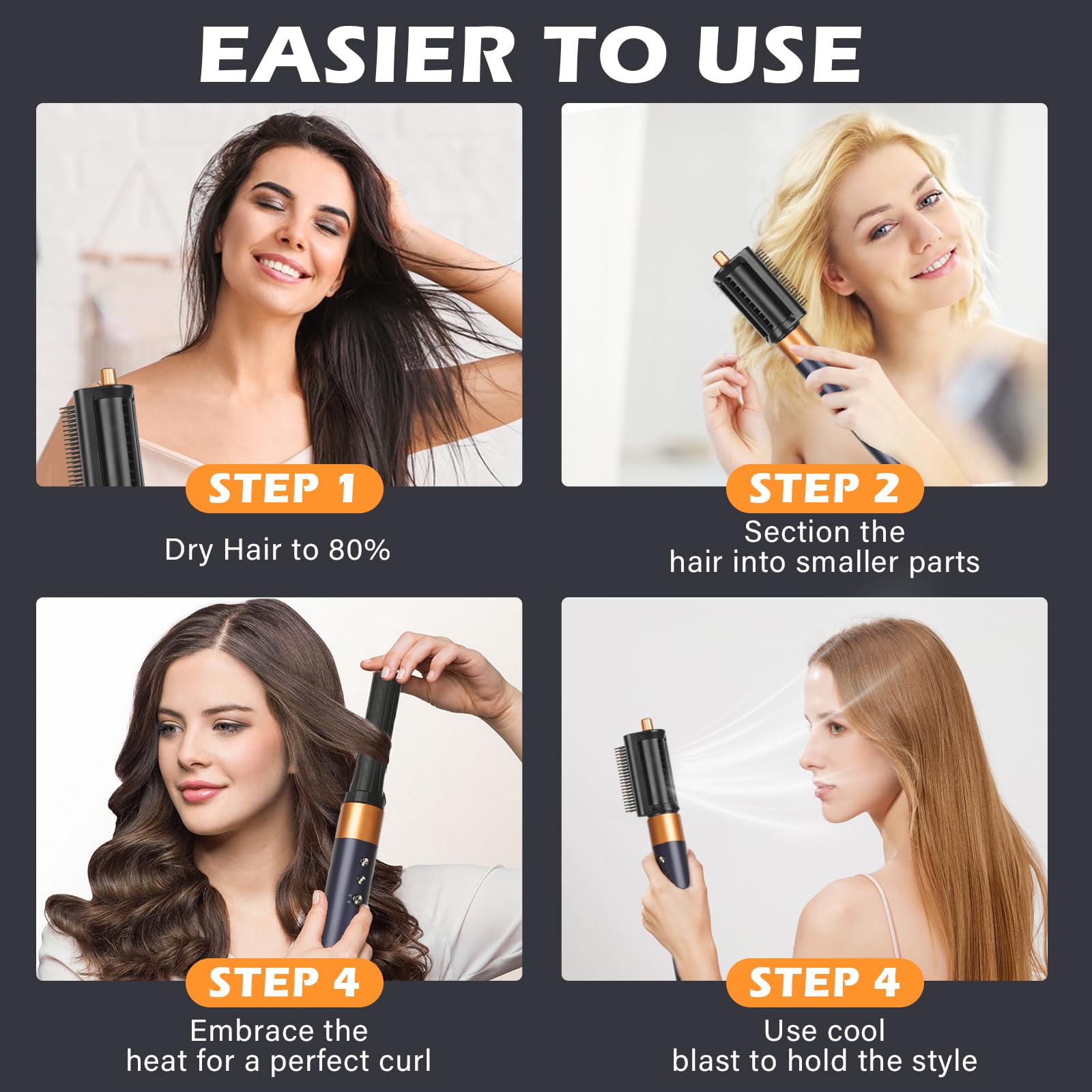 5-in-1 Hot Air Hair Styler & Dryer Set with Travel Case