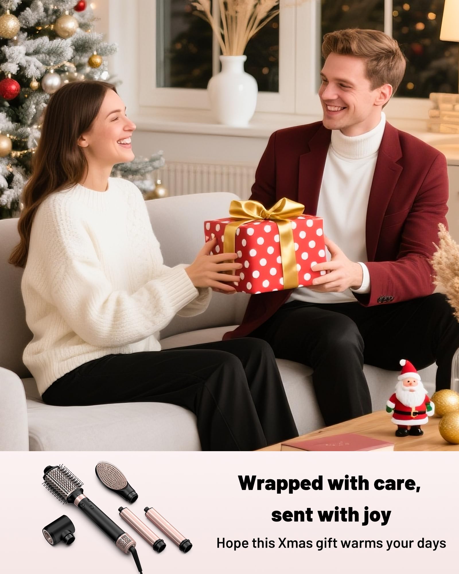 5-in-1 Ionic Hot Air Hair Styler Set with Travel Bag