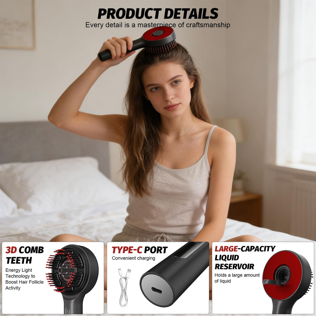 3-in-1 Electric Scalp Massager with Hair Oil Applicator