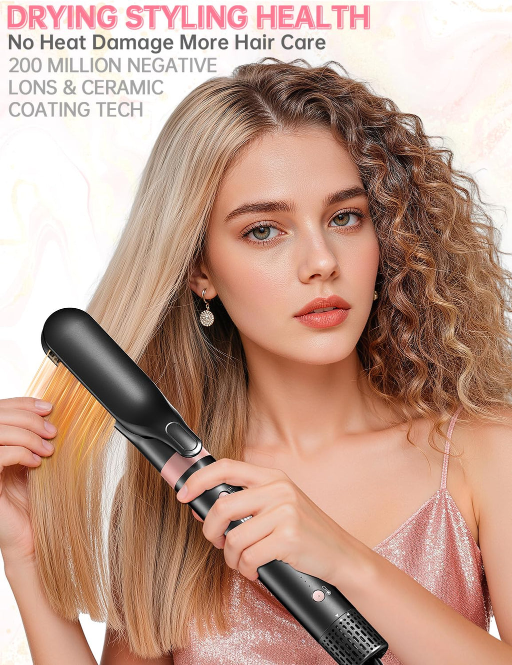 Dual Voltage 7-in-1 Ionic Hot Air Hair Styler & Dryer Set