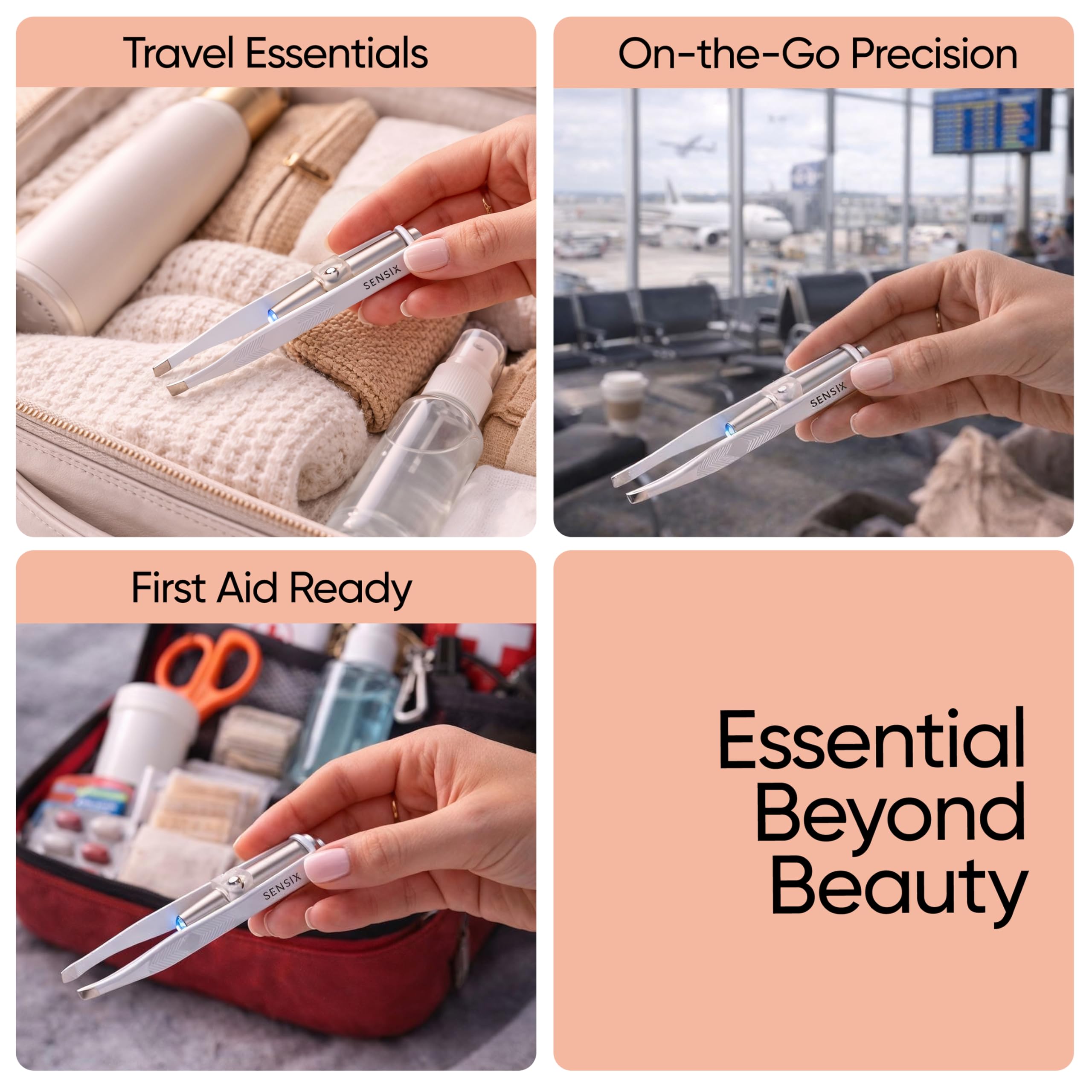 LED Lighted Precision Eyebrow Tweezers