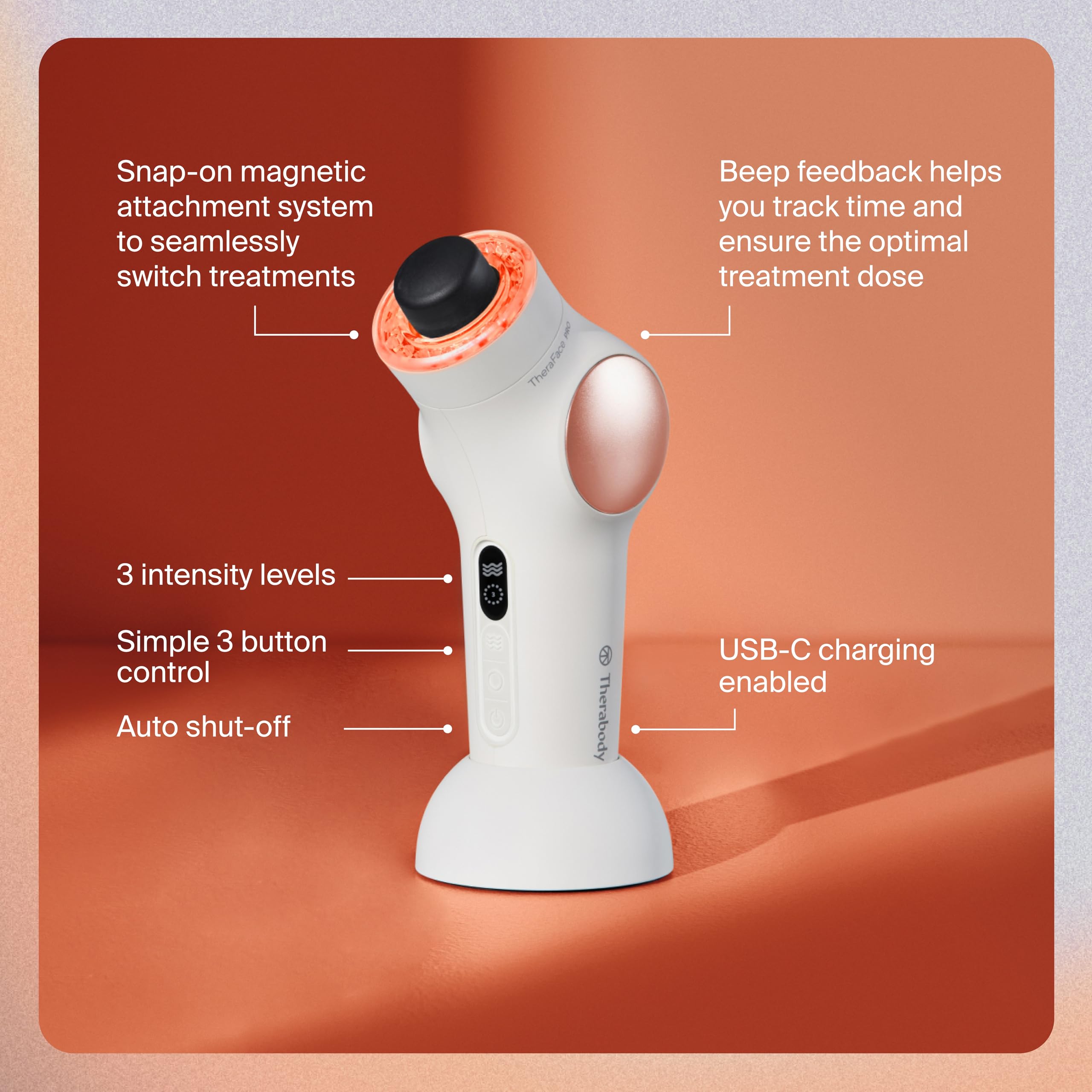 8-in-1 Facial Massage Device with Microcurrent & LED Light Therapy