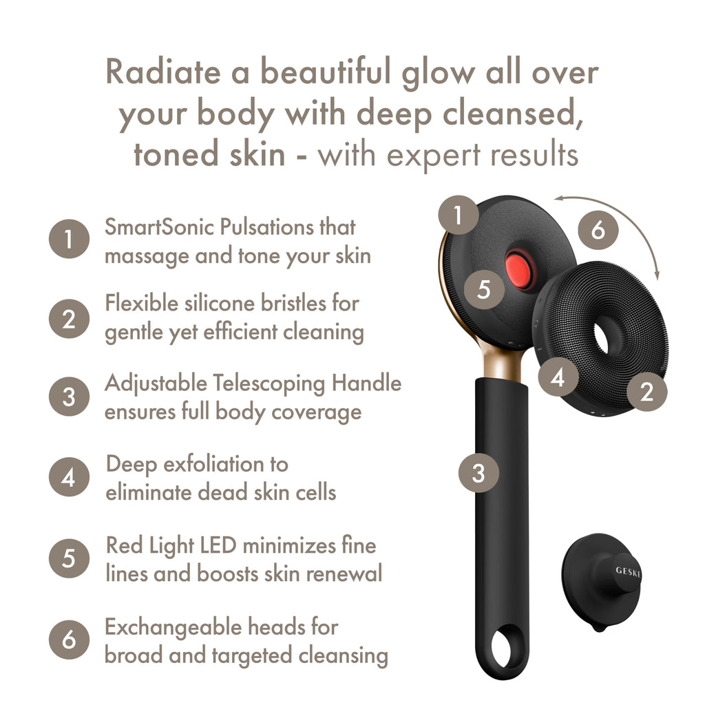 GESKE LED Sonic Full-Body Brush | 9 in 1