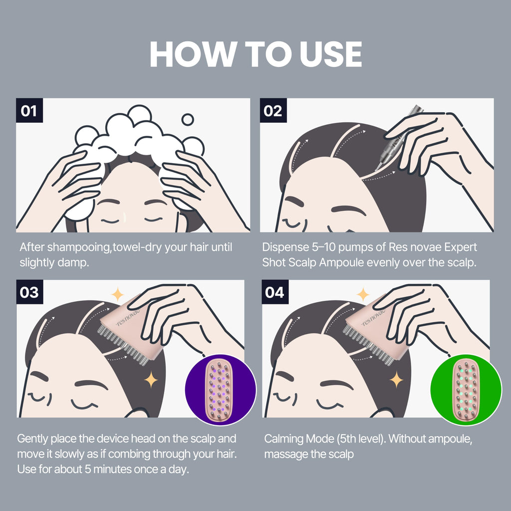 Scalp Care Device for Massage & Serum Absorption