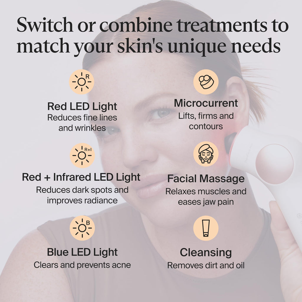 8-in-1 Facial Massage Device with Microcurrent & LED Light Therapy