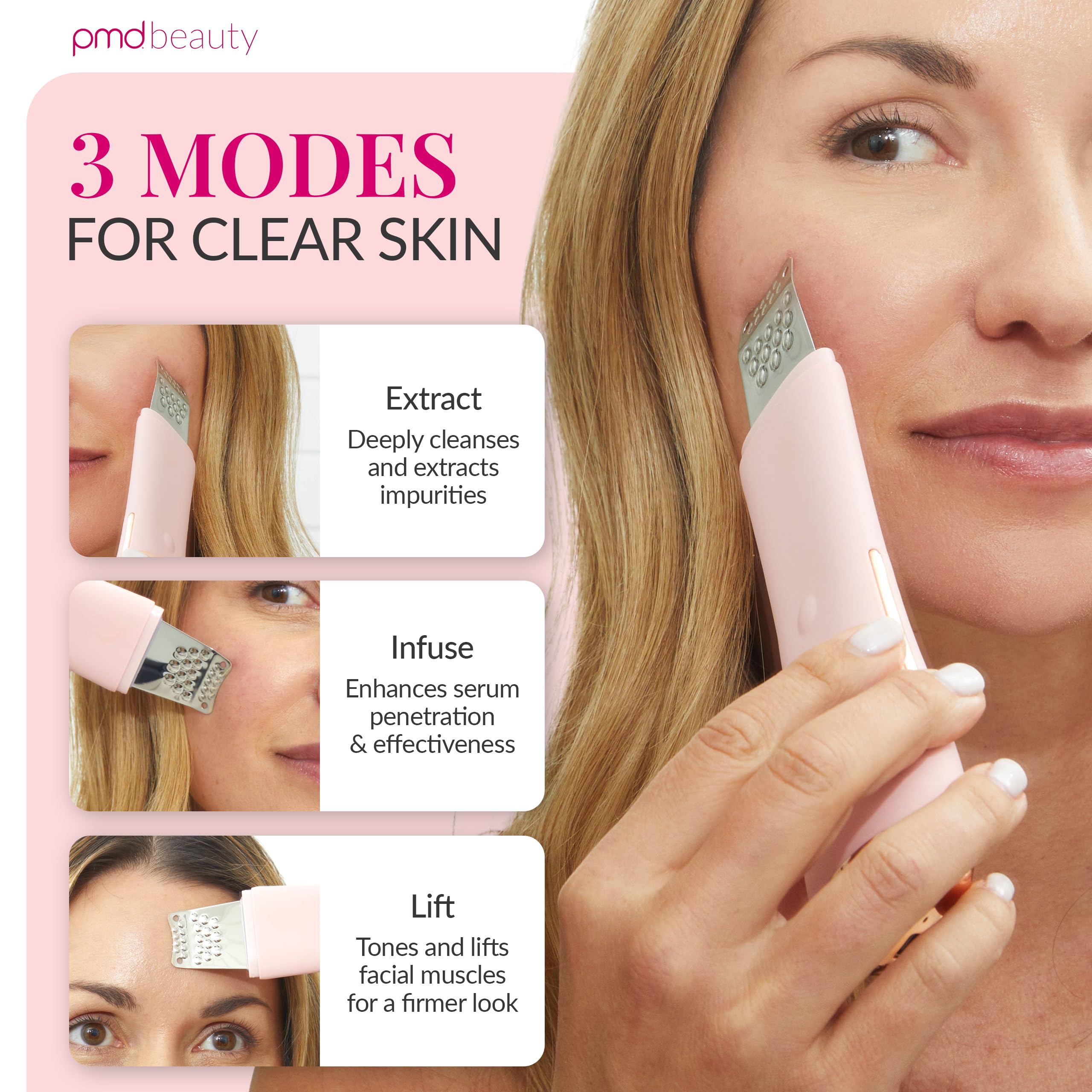 Ultrasonic Skin Spatula Pore Extractor & Facial Lifting Tool