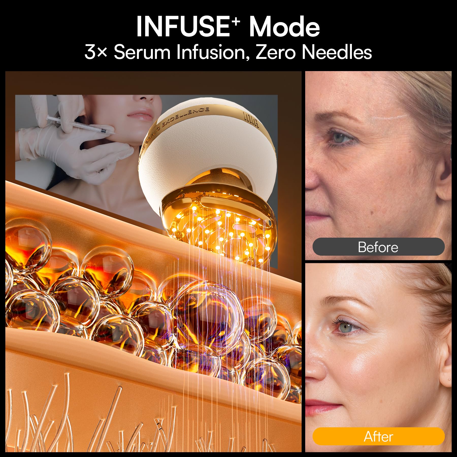 INIA SPHERA Upgraded 8-in-1 Microcurrent Facial Device for Face & Neck