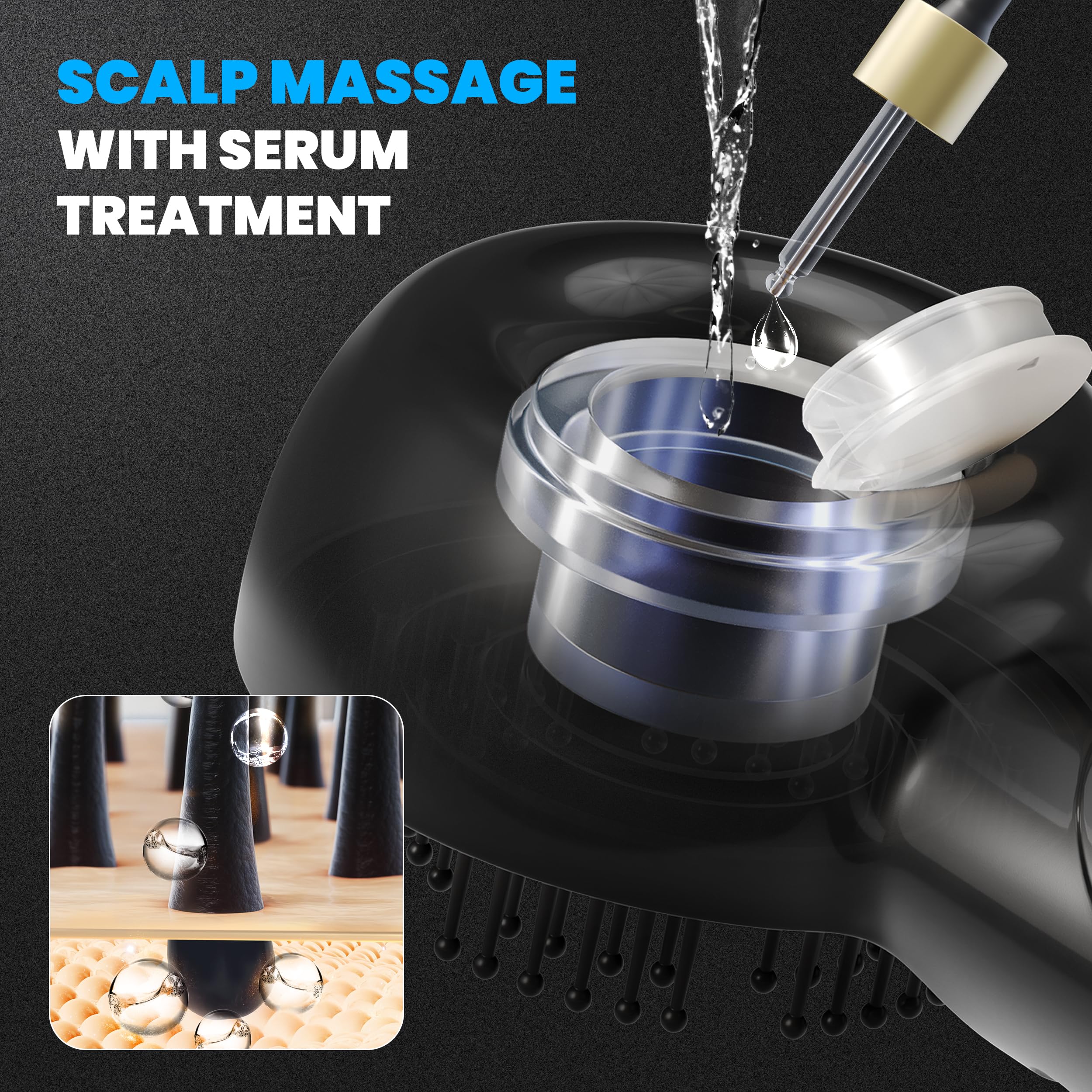 2-in-1 Electric Scalp Massager with Nano Mist Serum Applicator